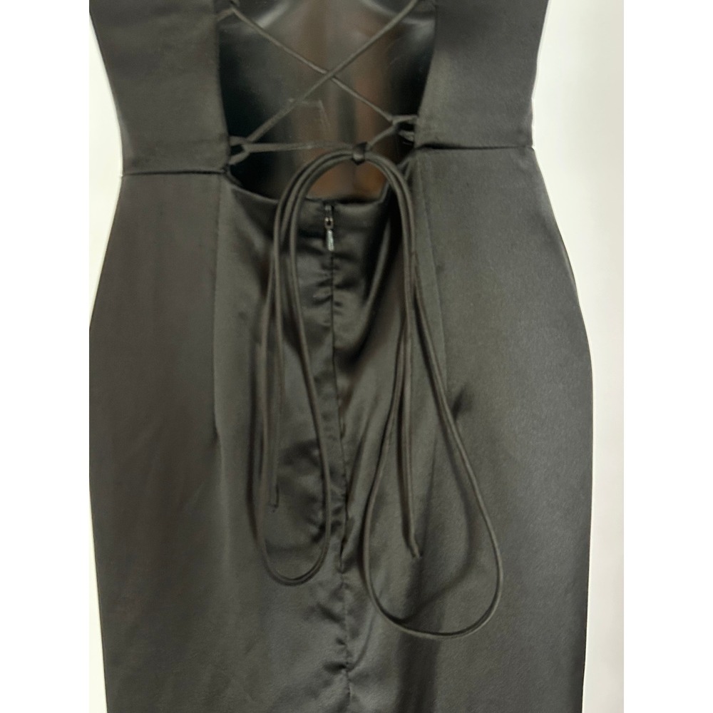 GB Black Corset Strappy Ruched Long Gown Dress Prom Homecoming Junior‎ Size 3 - Picture 9 of 16